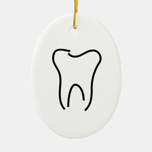 Abstrakte Zahngraphik Keramik Ornament (Vorne)