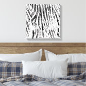 Abstrakte Zebra Canvas Print Leinwanddruck (Insitu (Schlafzimmer))