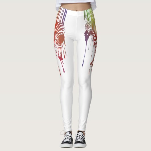 Abstrakte Zebra-Leggings Leggings (Vorderseite)