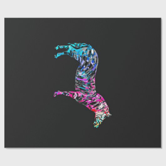 Abstrakte Zebra-Leinwand Geschenkpapier (Flach)