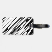 Abstrakte Zebra Print Gepäckanhänger (Rückseite horizontal)