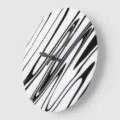 Abstrakte Zebra-Print Große Wanduhr (Winkel)