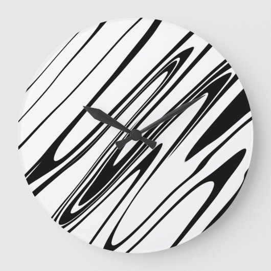 Abstrakte Zebra-Print Große Wanduhr (Vorderseite)