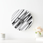 Abstrakte Zebra-Print Große Wanduhr (Zuhause)