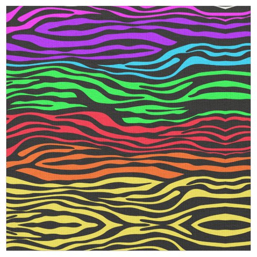 Abstrakte Zebra-Rainbow-Farben Stoff (Nahaufnahme)