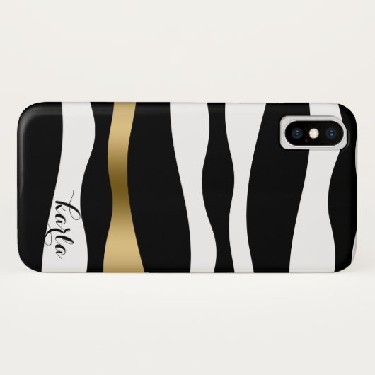 Abstrakte Zebra-Streifen Case-Mate iPhone Hülle (Rückseite (Horizontal))