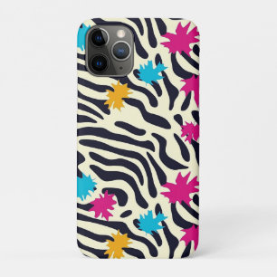 Abstrakte Zebra-Streifen mit Leaf Paint Splash Case-Mate iPhone Hülle
