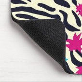 Abstrakte Zebra-Streifen mit Leaf Paint Splash Mousepad (Ecke)