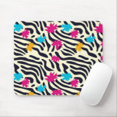 Abstrakte Zebra-Streifen mit Leaf Paint Splash Mousepad (Mit Mouse)