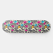 Abstrakte Zebra-Streifen mit Leaf Paint Splash Skateboard (Horizontal)