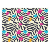 Abstrakte Zebra-Streifen mit Leaf Paint Splash Tischdecke (Vorderseite (Horizontal))