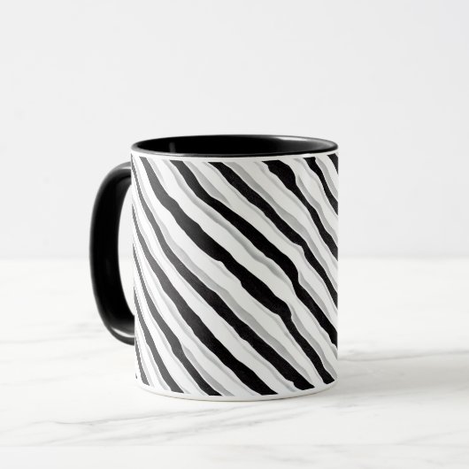 Abstrakte Zebra Swirl Tasse (Vorderseite Links)