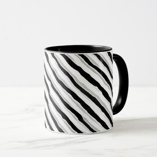 Abstrakte Zebra Swirl Tasse (VorderseiteRechts)