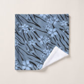 Abstrakte Zebra-Tigerleder blühende Blume Badhandtuch Set (Waschlappen)