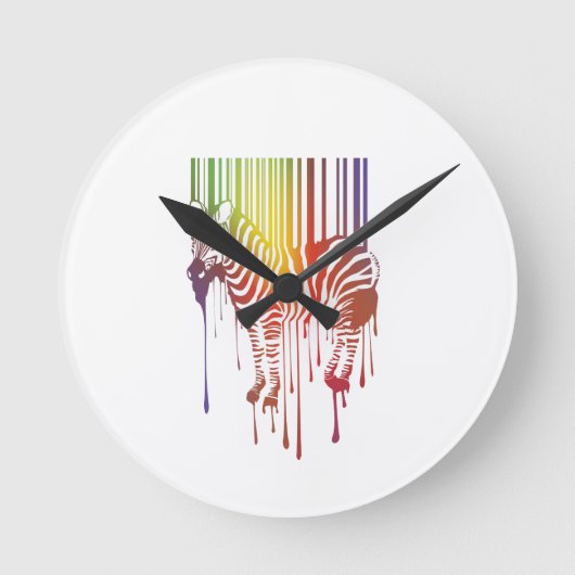 Abstrakte Zebra-Wall-Uhr Runde Wanduhr (Vorderseite)