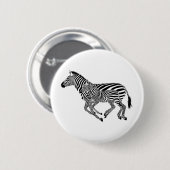 Abstrakte Zebras Mutter und Kind Button (Vorne & Hinten)