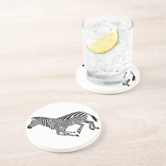 Abstrakte Zebras Mutter und Kind Getränkeuntersetzer (Seite)