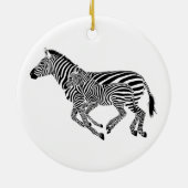 Abstrakte Zebras Mutter und Kind Keramikornament (Hinten)