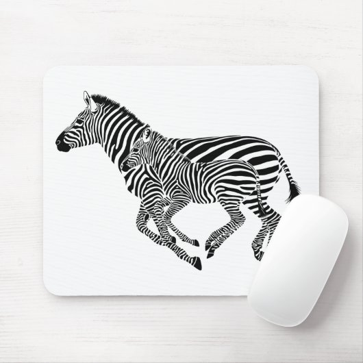 Abstrakte Zebras Mutter und Kind Mousepad (Mit Mouse)