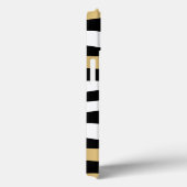 Abstrakte Zebrastreifen, Schwarz-weiß und Gold Case-Mate iPhone Hülle (Rückseite / Rechts)