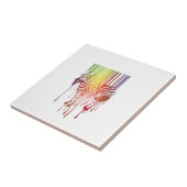 abstrakte Zebrazide Fliese (Seite)