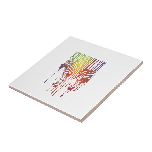 abstrakte Zebrazide Fliese (Seite)