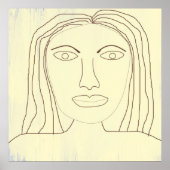 abstrakte zeichnend Mädchen Poster (Vorne)