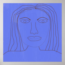 abstrakte zeichnend Mädchen Poster