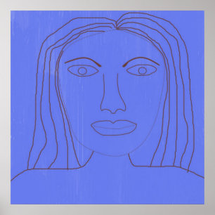 abstrakte zeichnend Mädchen Poster