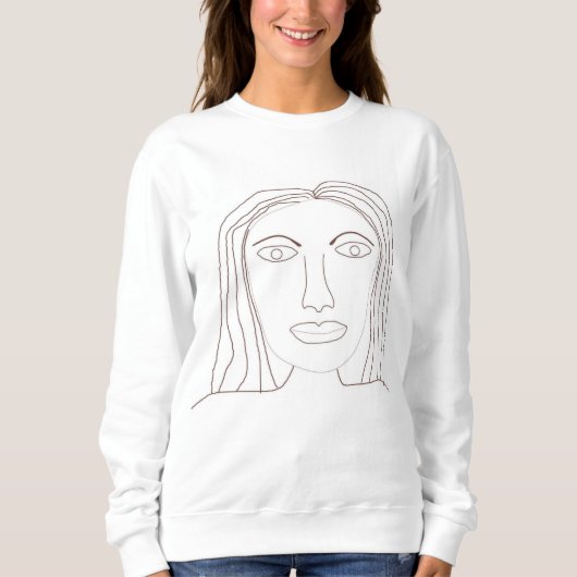abstrakte zeichnend Mädchen Sweatshirt (Vorderseite)