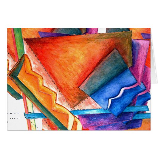 Abstrakte zeichnende Karte (Vorderseite (Horizontal))