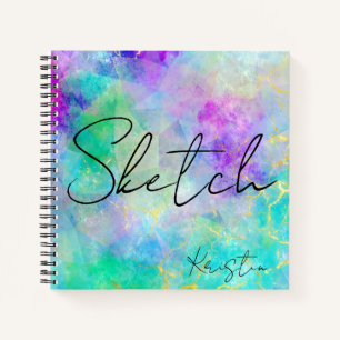 Abstrakte Zeichnung Ihres Namens Sketchbook-Notebo Notizblock