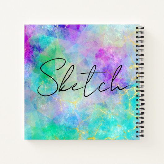 Abstrakte Zeichnung Ihres Namens Sketchbook-Notebo Notizblock (Rückseite)