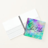 Abstrakte Zeichnung Ihres Namens Sketchbook-Notebo Notizblock (Innenseite)
