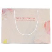 Abstrakte Zeichnung von Rosa und Korallen Große Geschenktüte (Vorderseite)