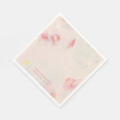 Abstrakte Zeichnung von Rosa und Korallen Serviette (Ecke)