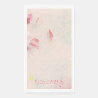 Abstrakte Zeichnung von Rosa und Korallen Serviette