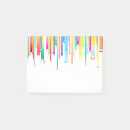 Abstrakte Zeilen Nachhinweise Post-it Klebezettel