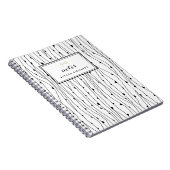 Abstrakte Zeilen Personalisiertes Notebook Notizblock (Rechte Seite)