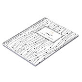 Abstrakte Zeilen Personalisiertes Notebook Notizblock (Linke Seite)