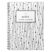 Abstrakte Zeilen Personalisiertes Notebook Notizblock (Vorderseite)