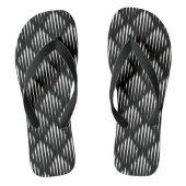 Abstrakte Zeilenmuster Schwarz/Weiß Badesandalen (Fußbett)