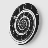 Abstrakte Zeit-Spirale-Unendlichkeits-Wand-Uhr Große Wanduhr (Winkel)