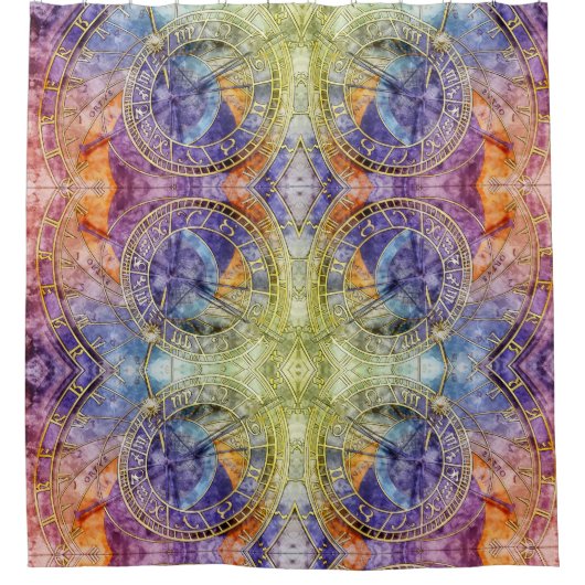 Abstrakte Zeitastrologie Duschvorhang (Vorderseite)