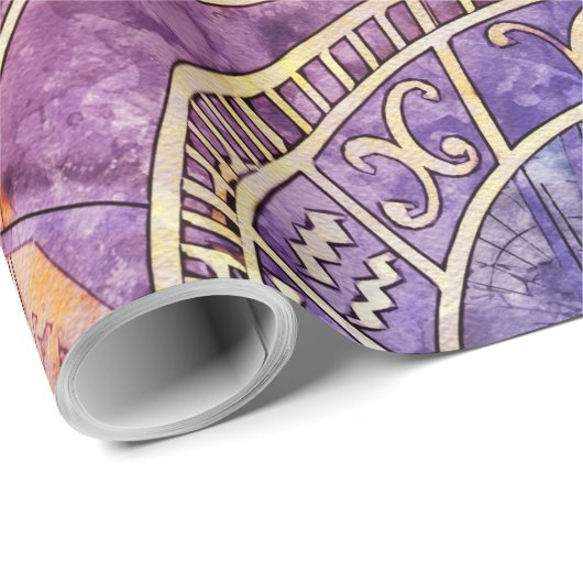 Abstrakte Zeitastrologie Geschenkpapier (Rolleneckpunkt)