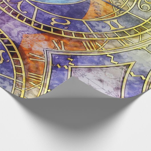Abstrakte Zeitastrologie Geschenkpapier (Ecke)