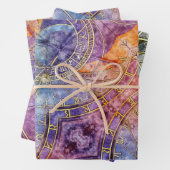 Abstrakte Zeitastrologie Geschenkpapier Set (Beispiel)