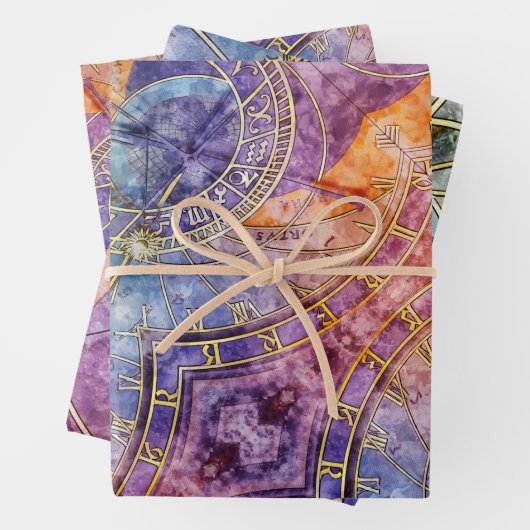 Abstrakte Zeitastrologie Geschenkpapier Set (Beispiel)