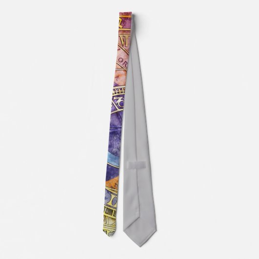 Abstrakte Zeitastrologie Krawatte (Rückseite)