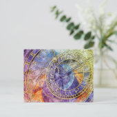 Abstrakte Zeitastrologie Postkarte (Stehend Vorderseite)